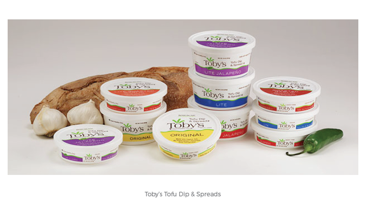 Toby's Tofu Dip & Spread Packaging