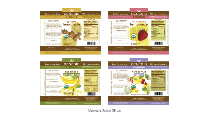 Genesis Juice Packaging