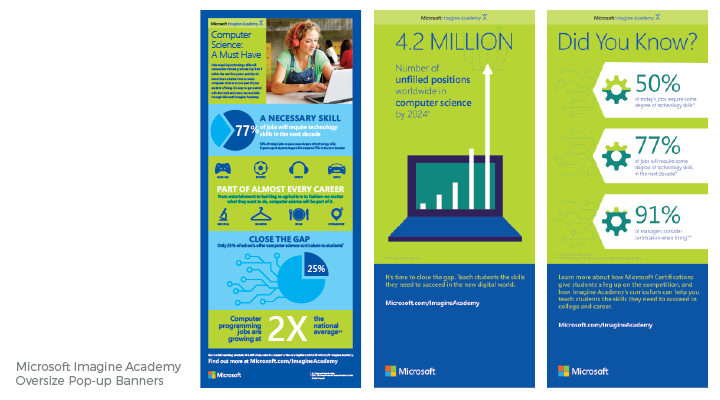 Microsoft Imagine Academy Banners